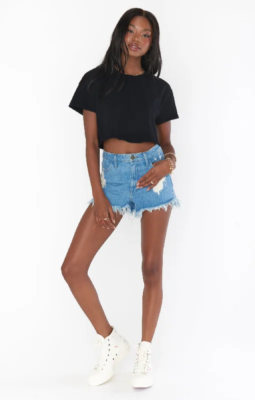 Basic Cropped Tee ~ Black