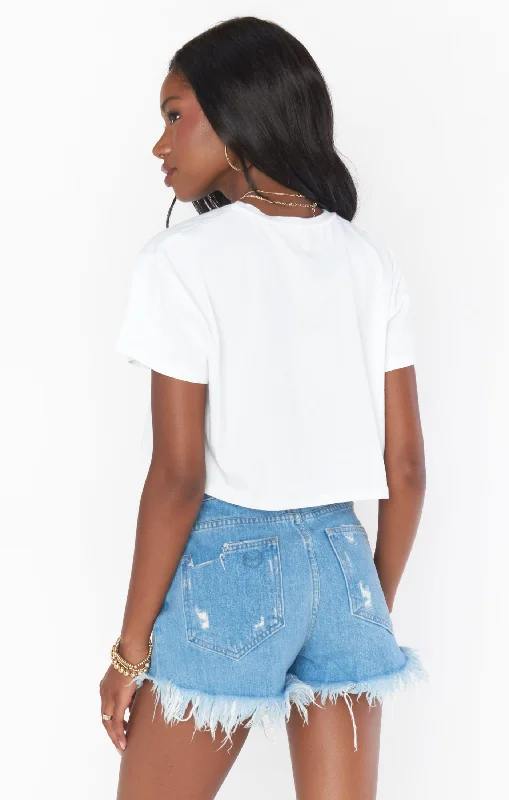 Basic Cropped Tee ~ White