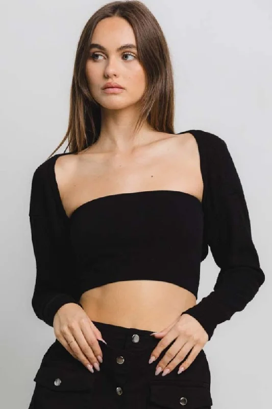 Black Bolero Top