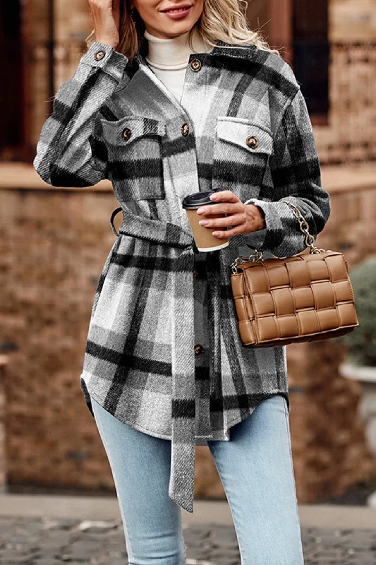 Plaid Black White / S