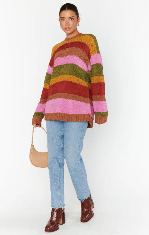 Chilly Sweater ~ Hutch Multi Stripe Knit