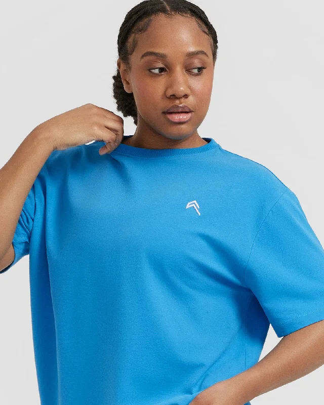 Classic Oversized Lightweight T-Shirt | Tropical Blue