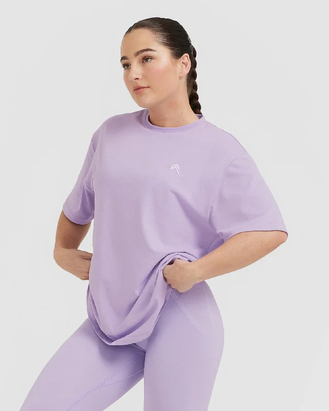 Classic Oversized Lightweight T-Shirt | Wisteria Purple