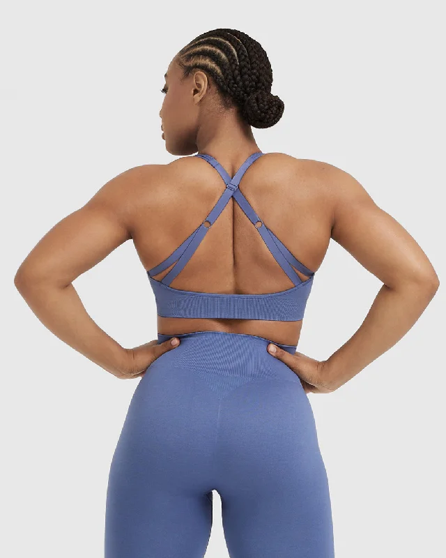 Classic Seamless 2.0 Bralette | Slate Blue Marl