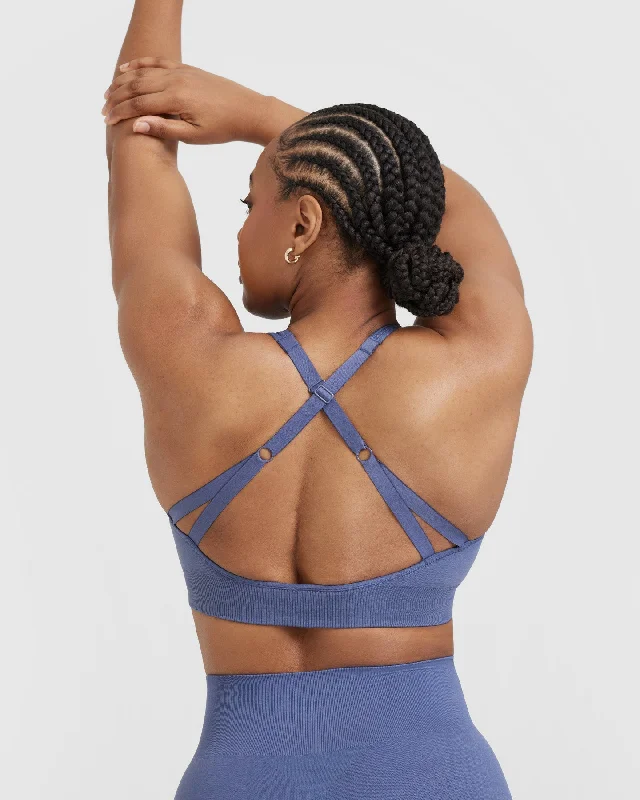 Classic Seamless 2.0 Bralette | Slate Blue Marl