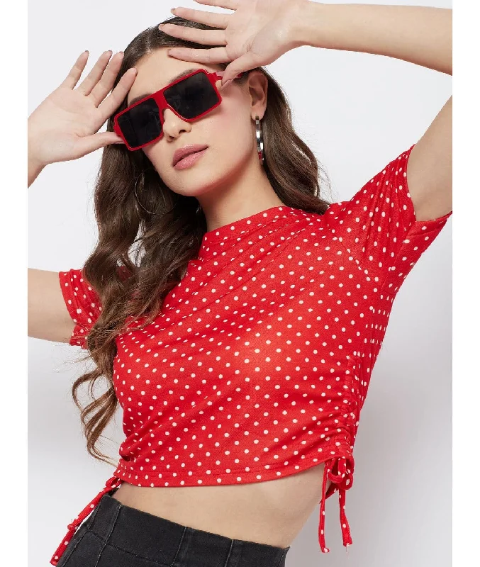 XS / Red Polka Print