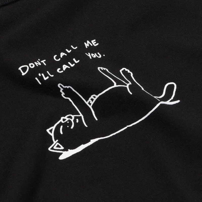 Don't Call Me Cropped Baby Tee (Black)