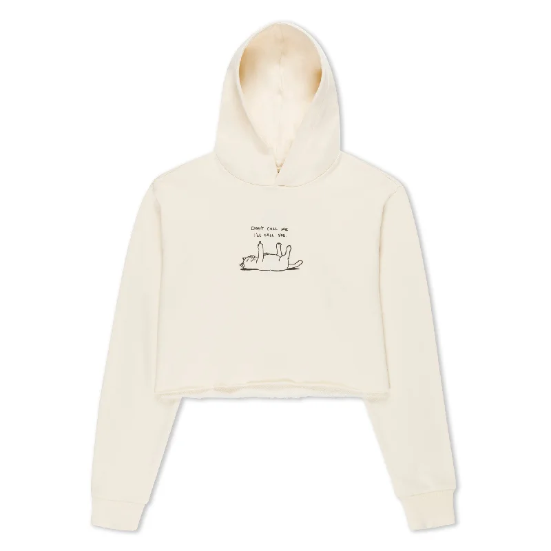 Don't Call Me Cropped Hoodie (Natural)