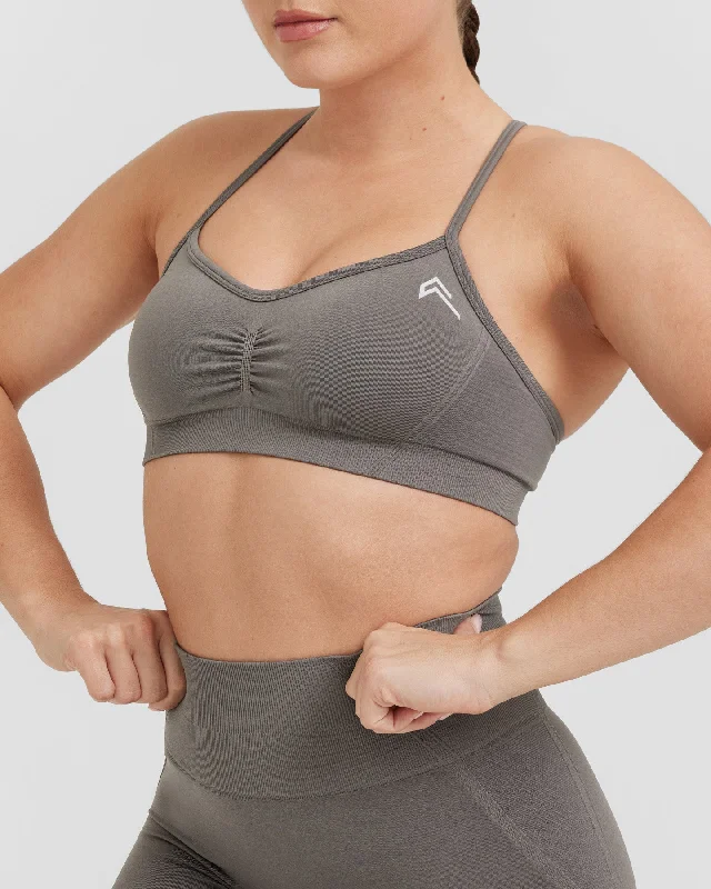 Effortless Strappy Bralette | Ash Grey