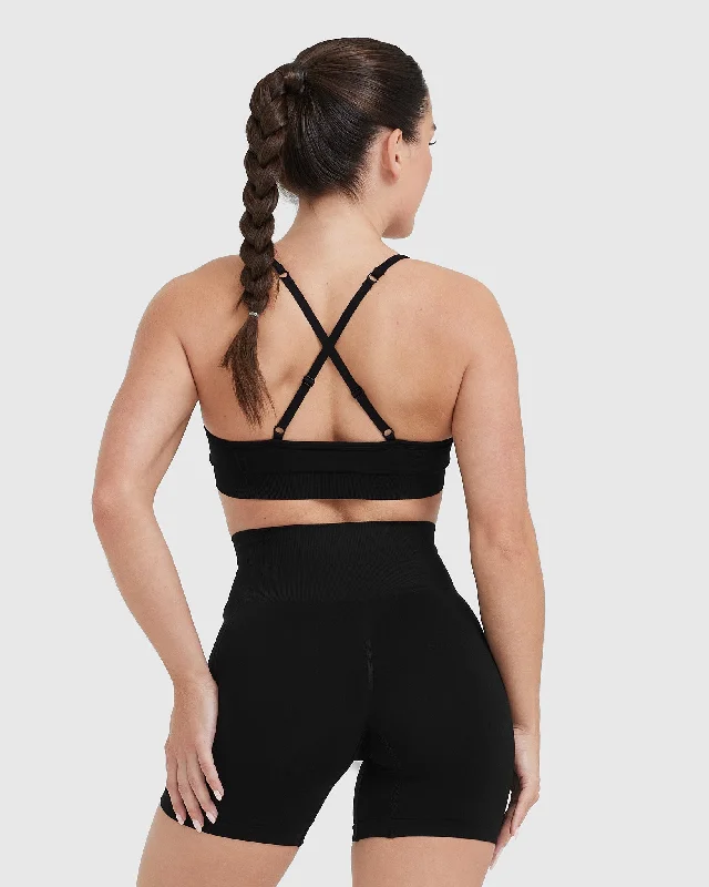 Effortless Strappy Bralette | Black