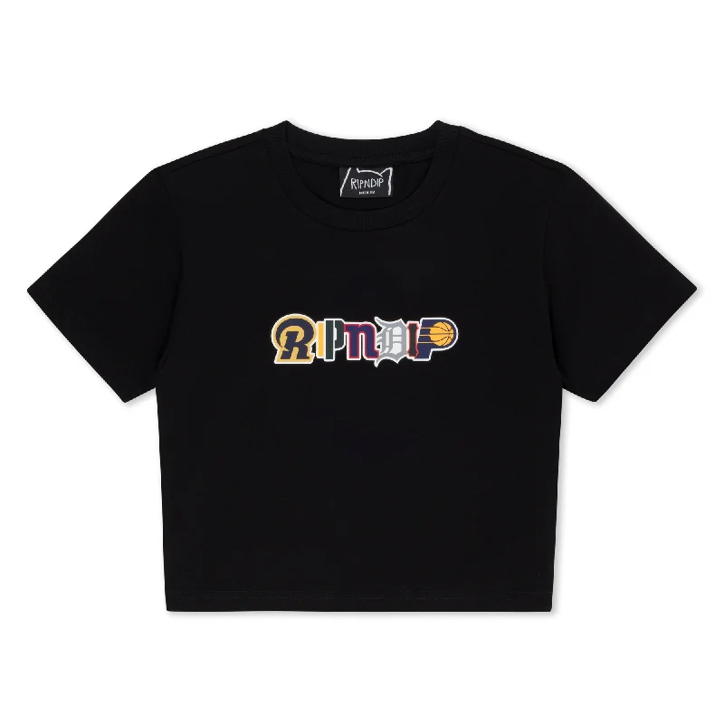 Fan Fave Cropped Baby Tee (Black)