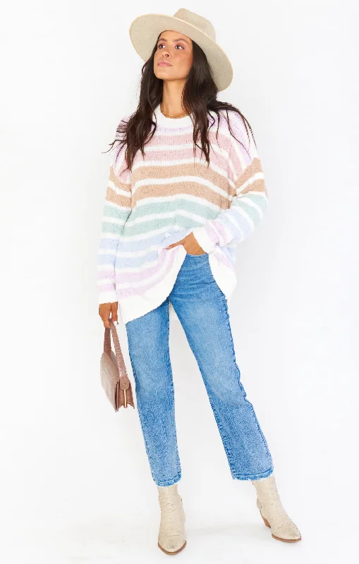 Flurry Sweater ~ Powder Stripe Knit