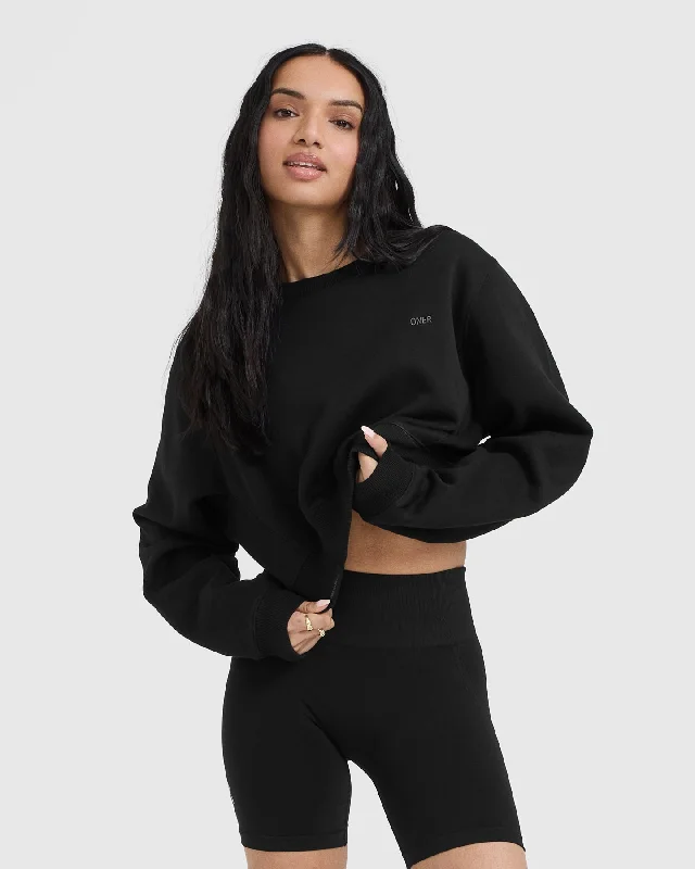 Foundations Crop Sweatshirt | Black