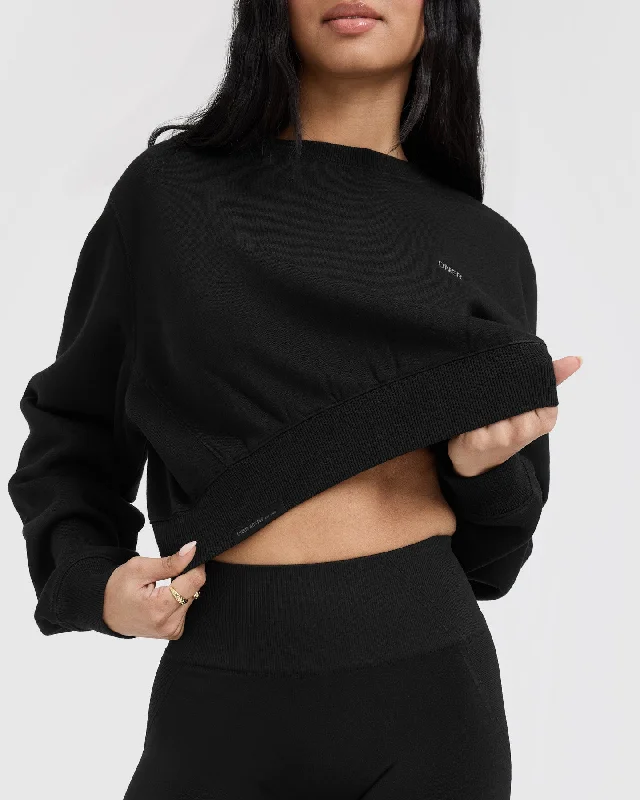 Foundations Crop Sweatshirt | Black