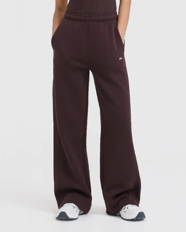 Foundations Straight Leg Joggers | Plum Brown