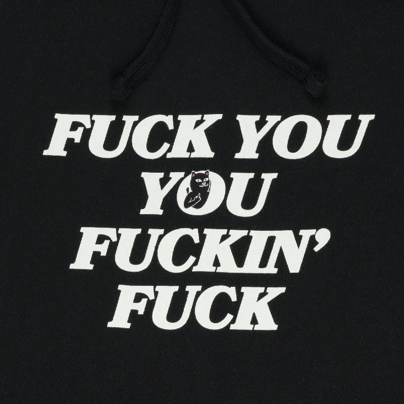 Fuckin Fuck Cropped Hoodie (Black)