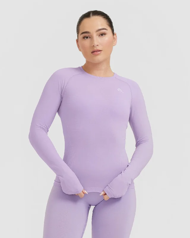 Go To Seamless Fitted Long Sleeve Top | Wisteria Purple