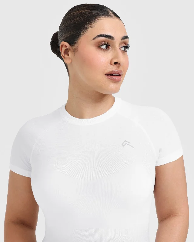 Go To Seamless Fitted Top | White