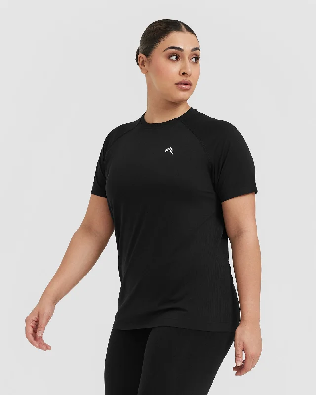 Go To Seamless Loose Top | Black