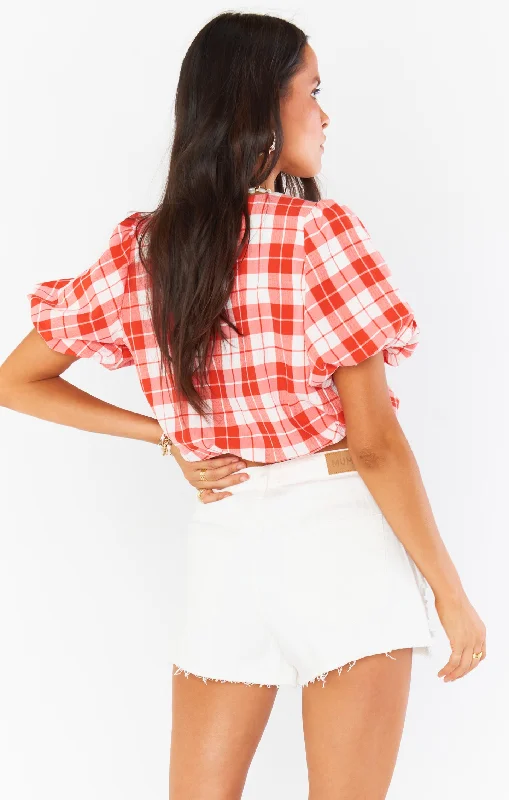 Highland Crop Top ~ Picnic Plaid