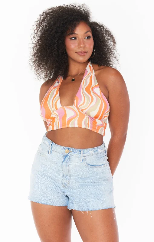 Hyper Halter Top ~ Wavy Stripe