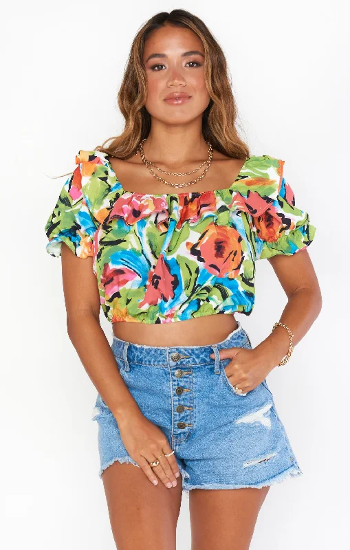 Jessie Top ~ Mimosa Blooms