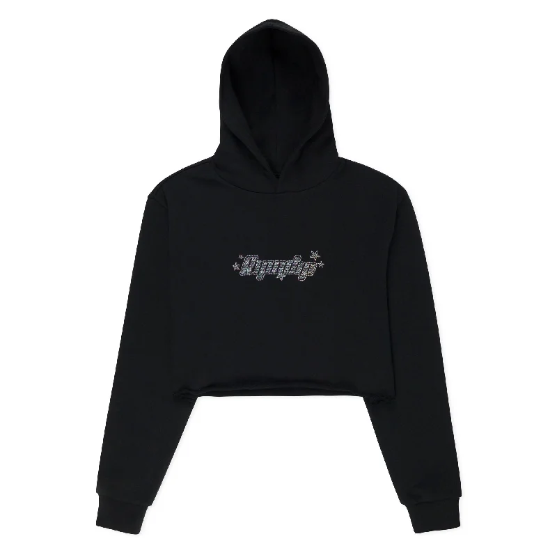 Kawaii Nerm Cropped Hoodie (Black)