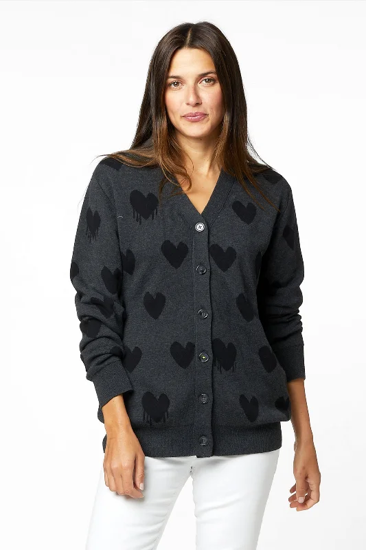 Kerri Rosenthal Mr. Right Drippy Heart Cardigan *Final Sale*