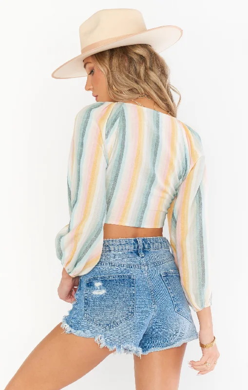 Lexa Top ~ Sunset Stripe