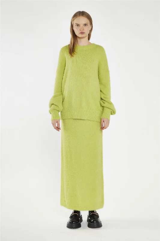 Lime-Green Oversized Fit-Jumper