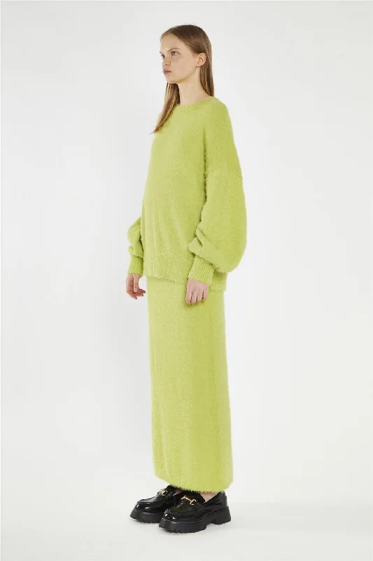 Lime-Green Oversized Fit-Jumper