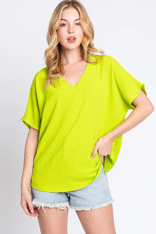 Lime Short Sleeve Blouse