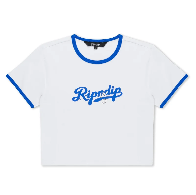 Los Ripndip Cropped Ringer Tee (White)