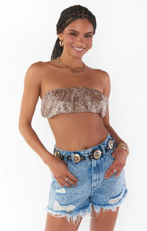 Micro Tube Top ~ Silver Confetti