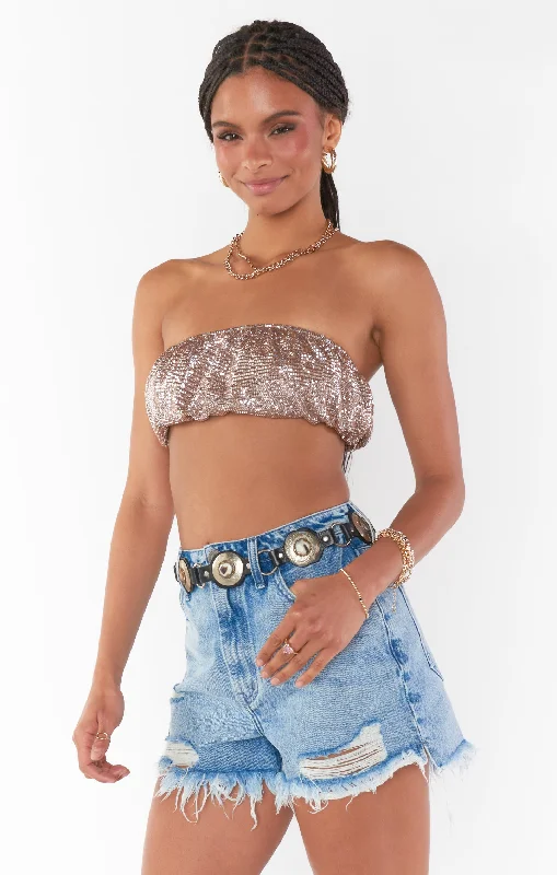 Micro Tube Top ~ Silver Confetti