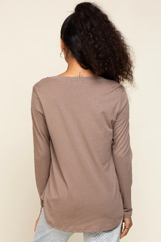 Mocha Long Sleeve Top