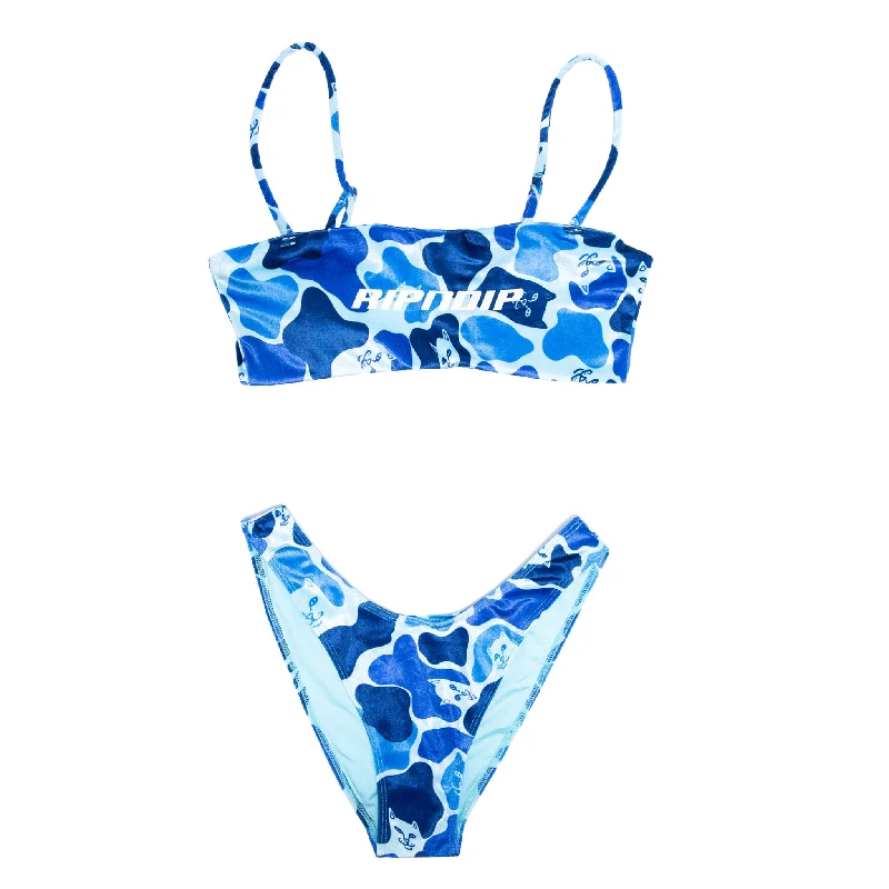 Nerm Camo Cheeky Bikini Bottom (Blue Camo)