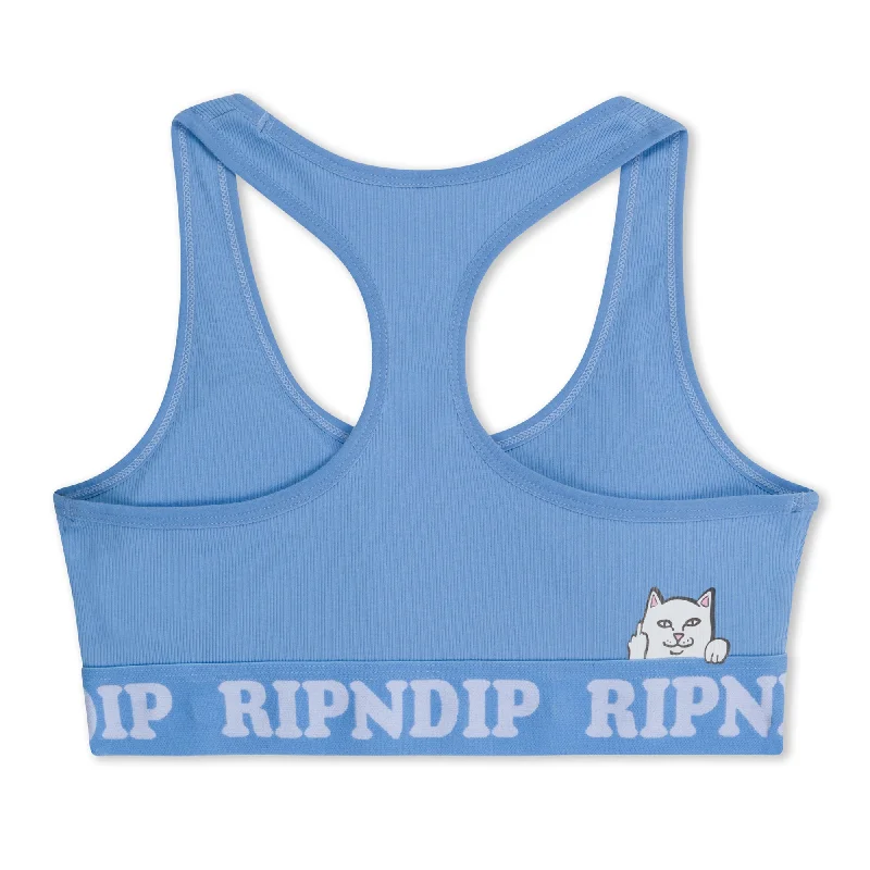 Peeking Nermal Sports Bra (Light Blue)