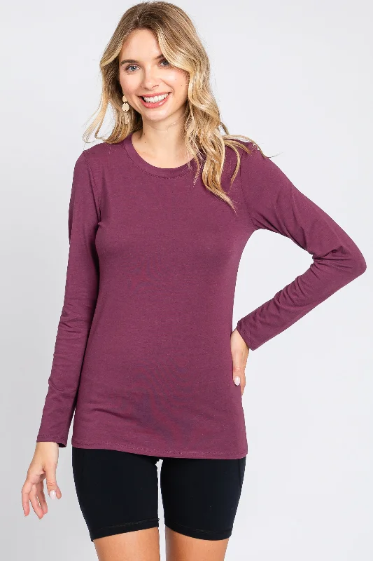 Plum Long Sleeve Top