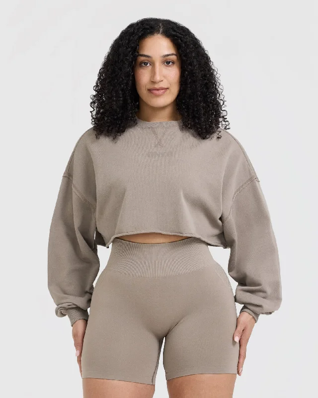 Raw Lounge Crop Sweatshirt | Minky