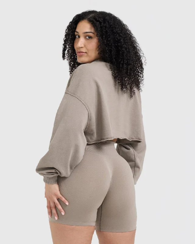 Raw Lounge Crop Sweatshirt | Minky