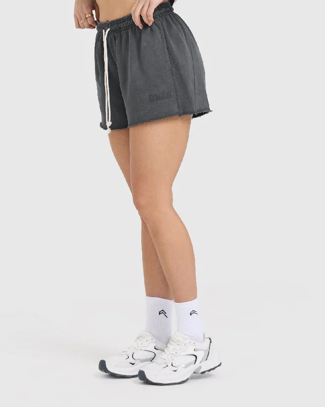 Raw Lounge Oversized Shorts | Coal