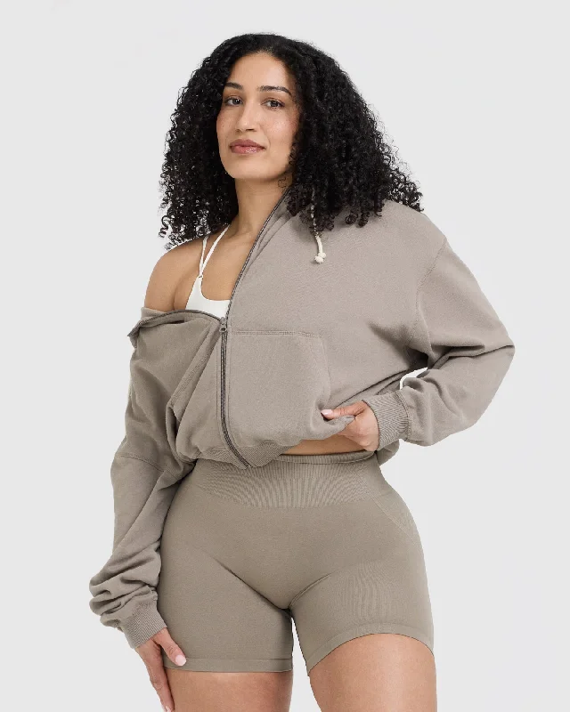 Raw Lounge Oversized Zip Hoodie | Minky