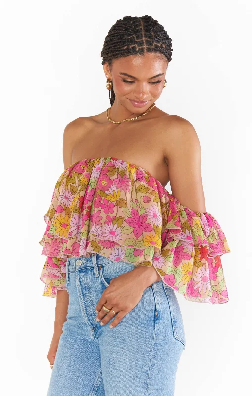 Rossella Ruffle Top ~ Carnaby Floral