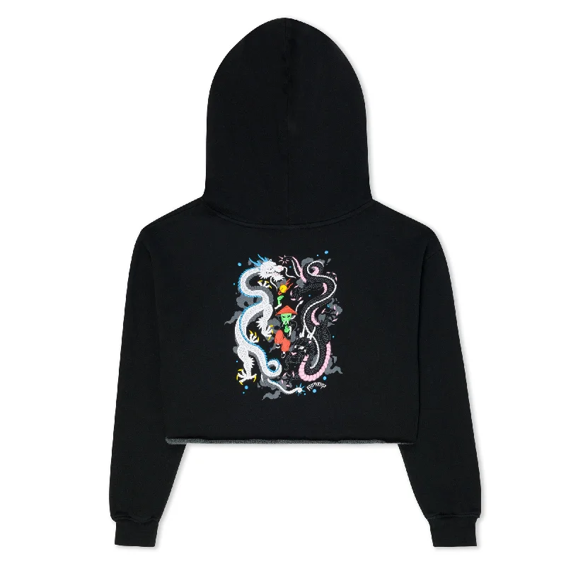 Ryu Cropped Hoodie (Black)