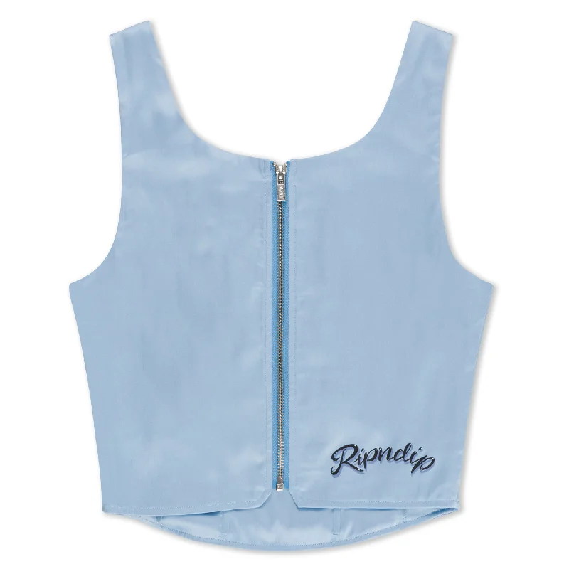 Sprinkles Satin Corset Top (Light Blue)