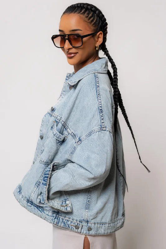 Stonewash Denim Boyfriend Jacket