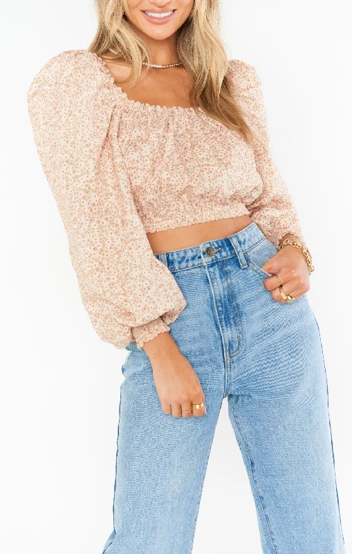 Suzanna Crop Top ~ Ditsy Daisy