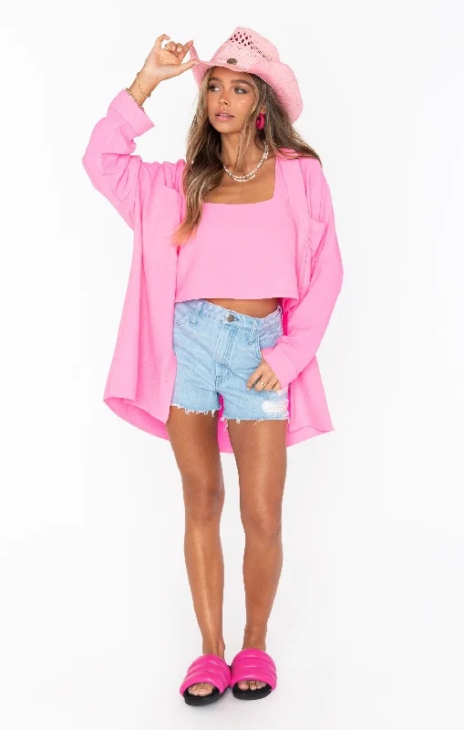 Tara Crop Top ~ Electric Pink