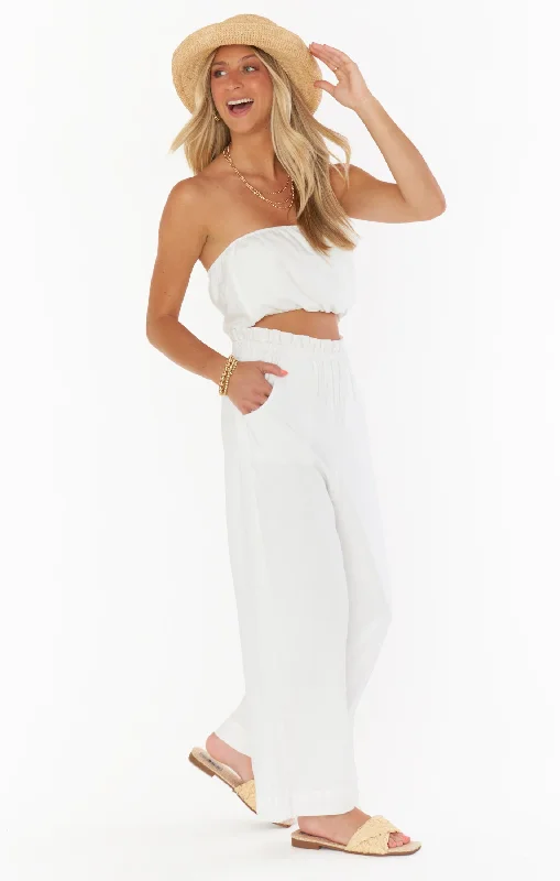 Teeny Tube Top ~ White Linen